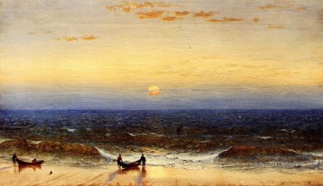  Long Oil Painting - Sunrise Long Branch New Jersey scenery Sanford Robinson Gifford